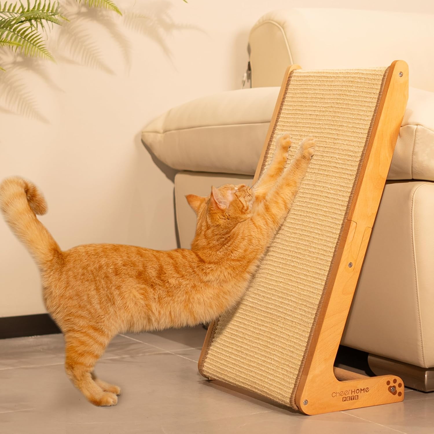 Sisal Cat Scratcher Ramp for Indoor Cats, 24.8