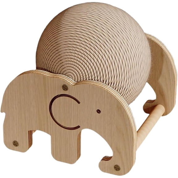 Sisal Cat Scratching Ball with Stand, Spinning Toy