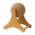 thumbnail image 1 of Sisal Cat Scratching Ball with Wooden Stand Cat Scratcher Supply for Indoor Cats Rolling Scratch Surface for Claw Grinding, 1 of 7