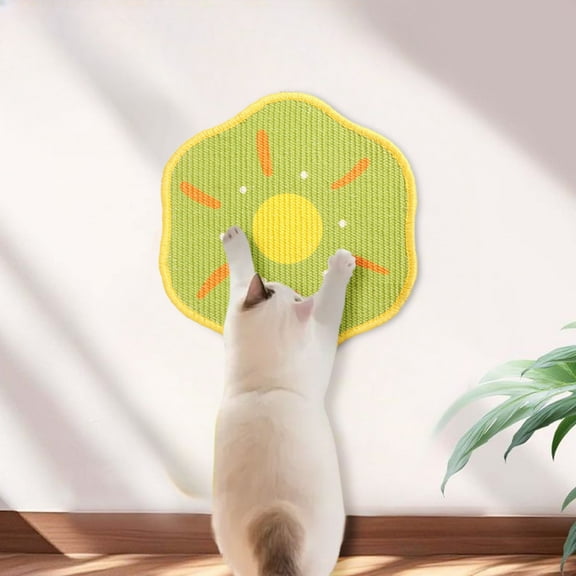 Sisal Cat Scratching Mat Durable Interior Scratch Protector for Walls Couches Cabinets Doors & Carpet with Easy Hook-and-Loop Fastener Pet Grooming and Stress