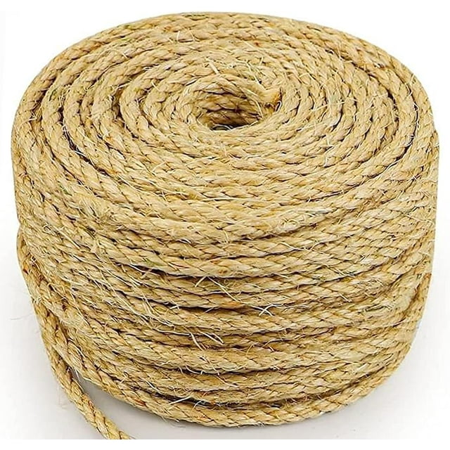 Sisal Rope Cat Scratcher 4mm by 100Ft Cat Tree Rope for Cat Scratching