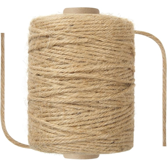 Sisal String, 1/8 in x 328 ft, Natural Thin Hemp Rope for Arts, Crafts, Gardening, Plants, Packing, Cat Scratcher Post and Pet Furniture