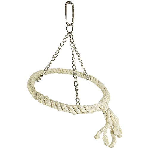 Sisal Swing Natural Rope Interactive Hanging Swing Perch Cage