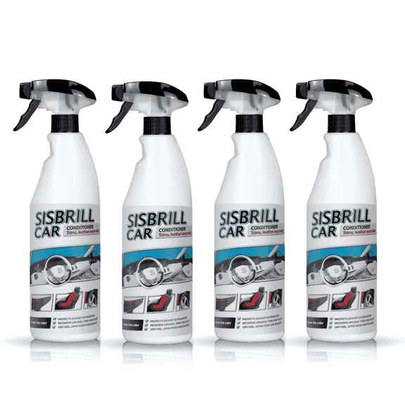 Sisbrill USA Sisbrill Car Interior Plastic and Leather Conditioner - Pack 4, 4 Piece