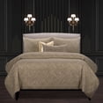 thumbnail image 1 of Siscovers F Scott Fitzgerald Garden Party Bronze Luxury Duvet Cover and Insert Set Bronze with Gold Metallic Threads California King 6 Piece, 1 of 5
