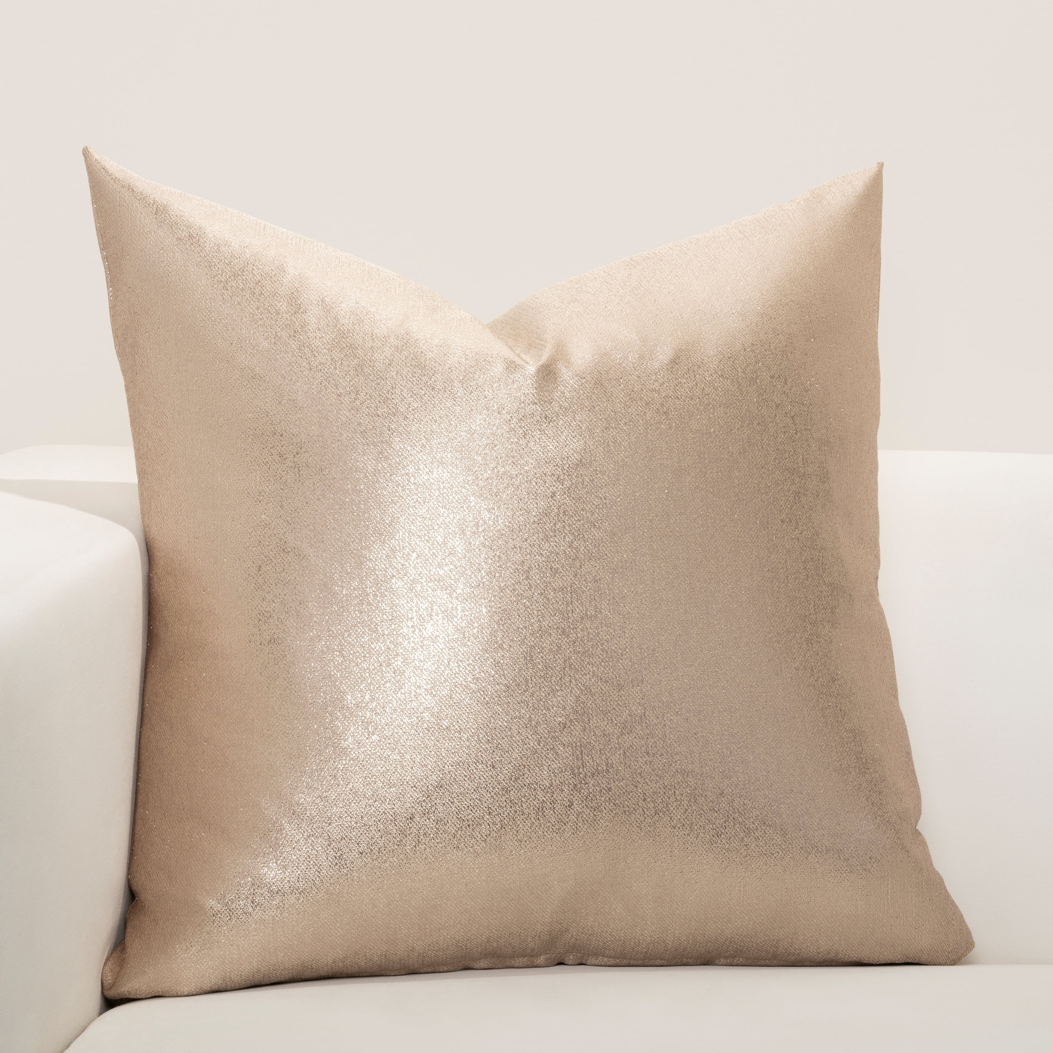 Luxurious French Pink Down Alternative Square Throw Pillow
