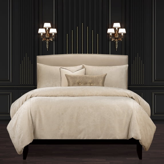 Siscovers F Scott Fitzgerald Rhythm And Rhyme Cream Luxury Duvet Cover and Insert Set Full 6 Piece