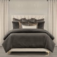 thumbnail image 1 of Siscovers The Great Gatsby Velvet Wave Pleated Duvet & Insert Set Graphite Queen 10 Pieces or More, 1 of 5