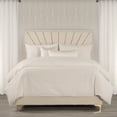 thumbnail image 1 of Siscovers The Great Gatsby Velvet Wave Pleated Duvet & Insert Set Ivory King 6 Piece, 1 of 5