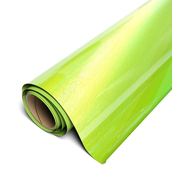 Siser Aurora HTV 11.8 x 3FT Color-Shifting Heat Transfer Vinyl for T-Shirts, fabrics, and more Light Green - HEX #90B258