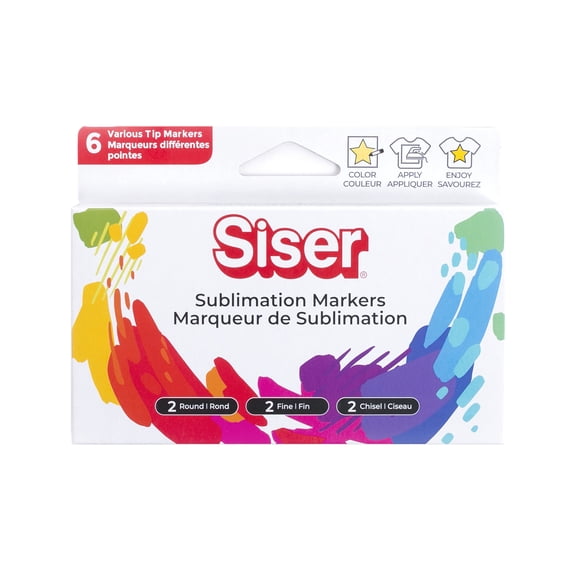 Siser Black 6 Piece Sublimation Markers
