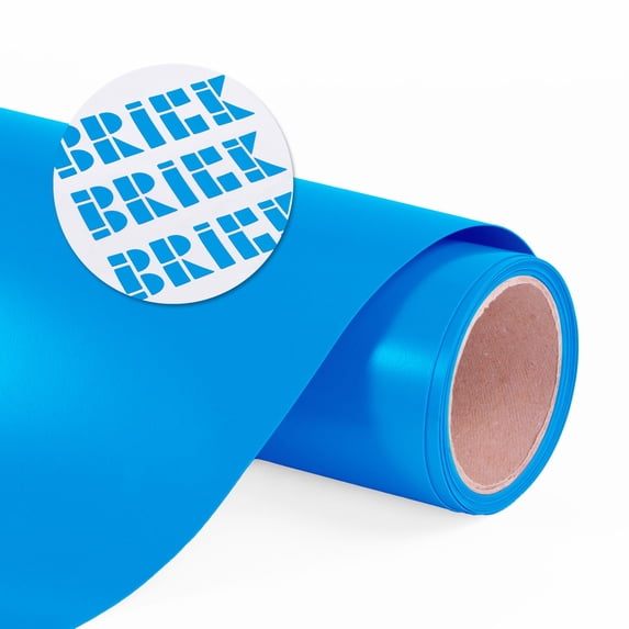 Siser Brick 600 Heat Transfer Vinyl, 11.8" x 1FT Sheet Fluorescent Blue - Compatible with Siser Romeo/Juliet & Other Professional or Craft Cutters - 3D HTV - CPSIA Certified