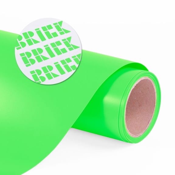 Siser Brick 600 Heat Transfer Vinyl, 11.8" x 1FT Sheet Fluorescent Green - Compatible with Siser Romeo/Juliet & Other Professional or Craft Cutters - 3D HTV - CPSIA Certified