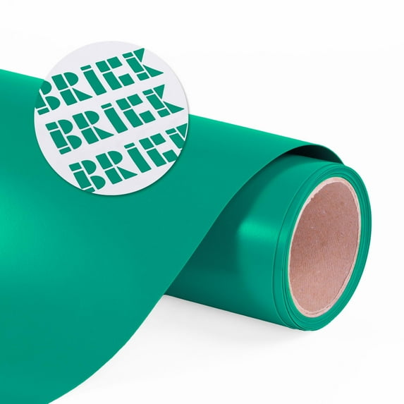 Siser Brick 600 Heat Transfer Vinyl, 11.8" x 30FT Roll Green - HEX #376C59 - Compatible with Siser Romeo/Juliet & Other Professional or Craft Cutters - 3D HTV - CPSIA Certified