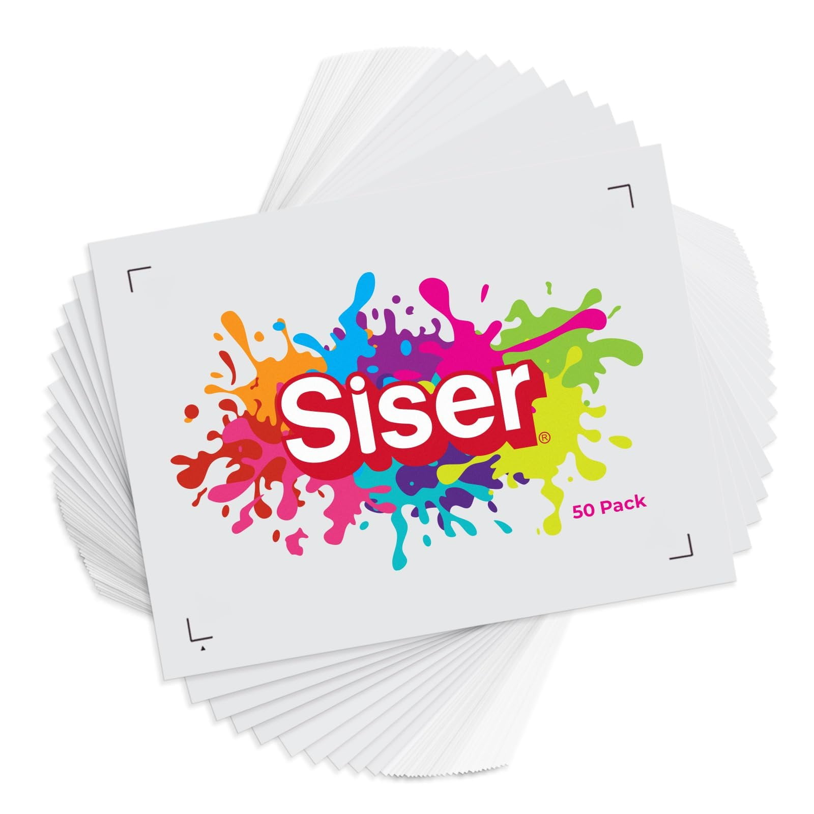 Siser EasyColor DTV 8.4" x 11" Sheets - Inkjet Printer Compatible Heat Transfer Vinyl 50 Sheets