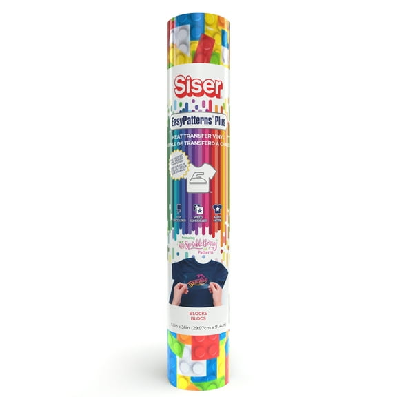 Siser EasyPatterns Plus SparkleBerry Ink Blocks Heat Transfer Vinyl 36in