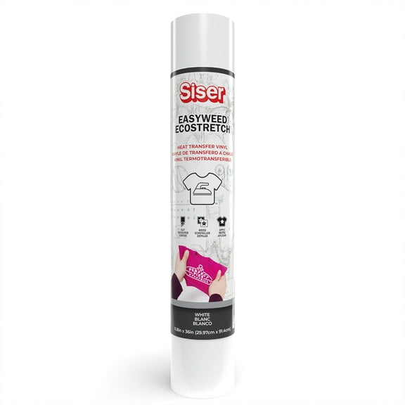 SISER Easyweed Ecostretch HTV Heat Transfer Vinyl, 36", White