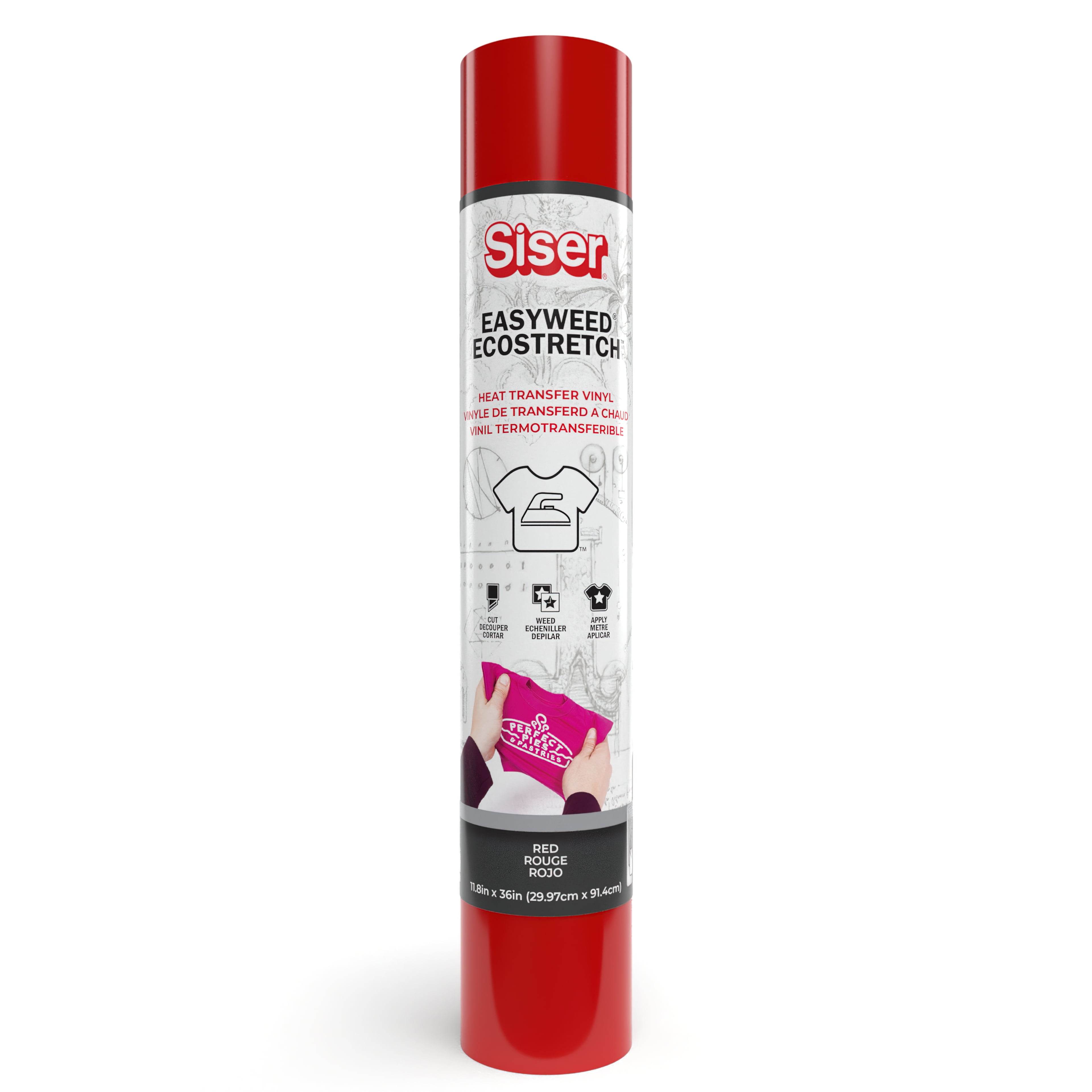 Siser EasyWeed HTV Roll | 11.8" X 6ft Heat Transfer Vinyl | Yellow | Iron-On For T-Shirts