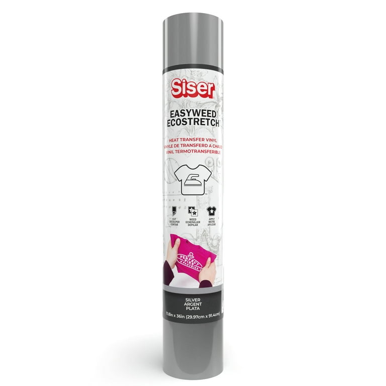 Silver Siser EasyWeed Stretch Heat Transfer Vinyl (HTV)