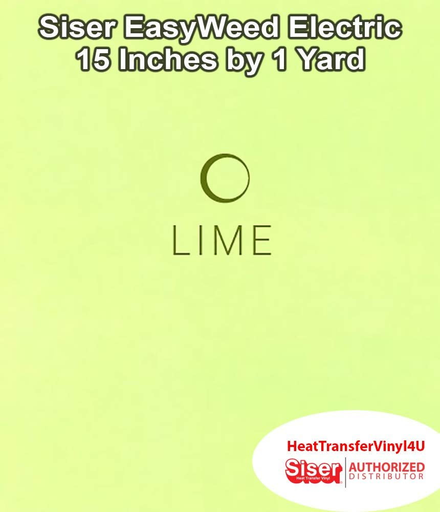 Siser EasyWeed Electric Iron on Heat Transfer Vinyl - 15 Inches Lime, 1 ...