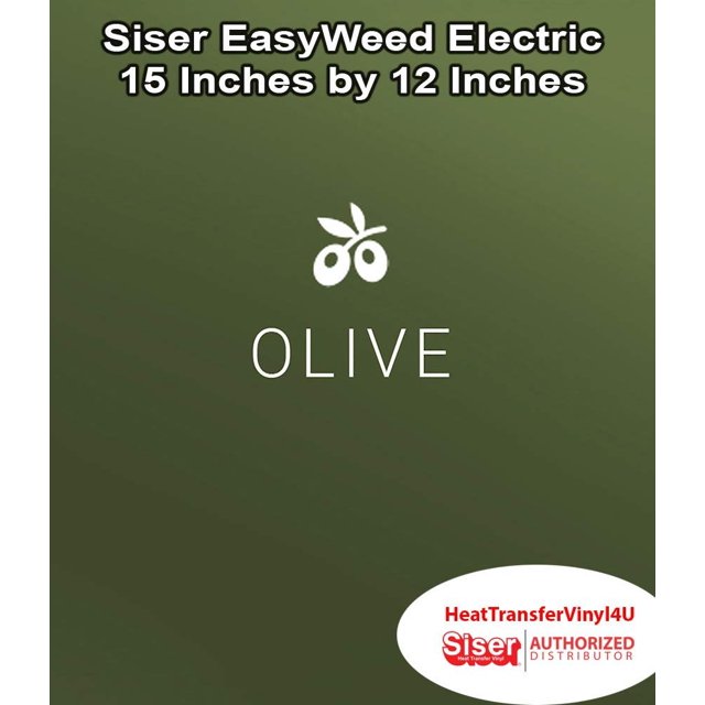 Siser EasyWeed Electric Iron on Heat Transfer Vinyl 15 Inches Olive