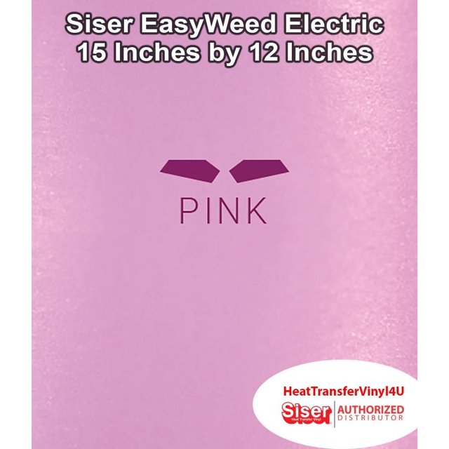 Siser EasyWeed Electric Iron on Heat Transfer Vinyl 15 Inches Pink, 1