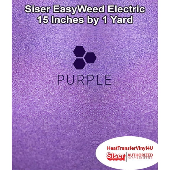 Siser EasyWeed Electric Iron on Heat Transfer Vinyl - 15 Inches Purple, 1 Yard