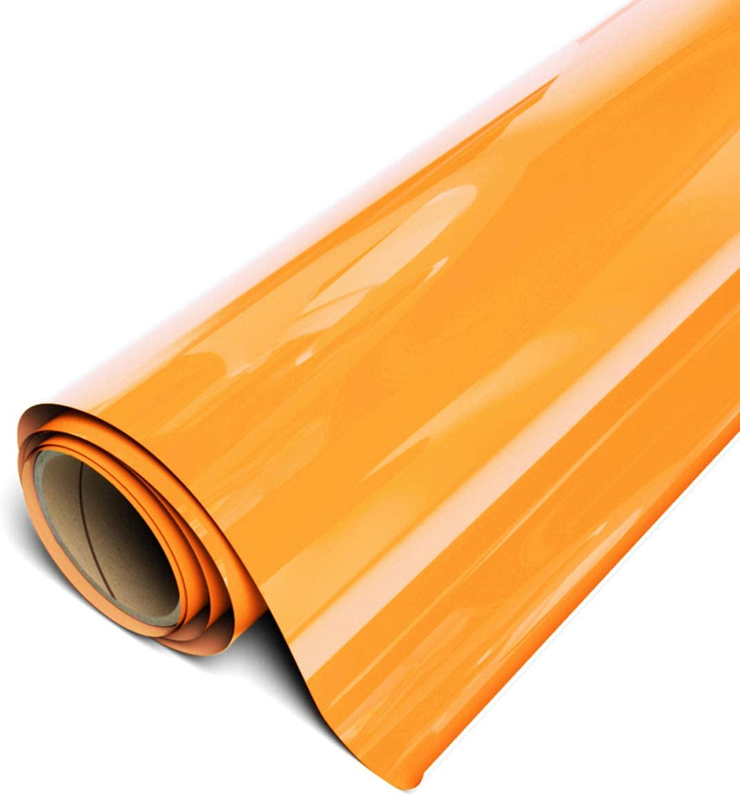Siser EasyWeed HTV Iron On Heat Transfer Vinyl 12" x 25ft Roll - Fluorescent Orange