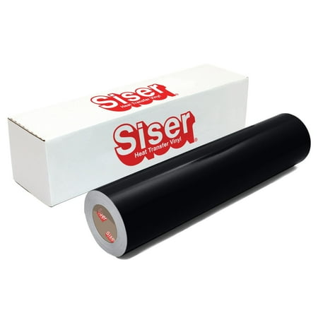 Siser EasyWeed Heat Transfer Vinyl, 12" x 6' Roll, Black
