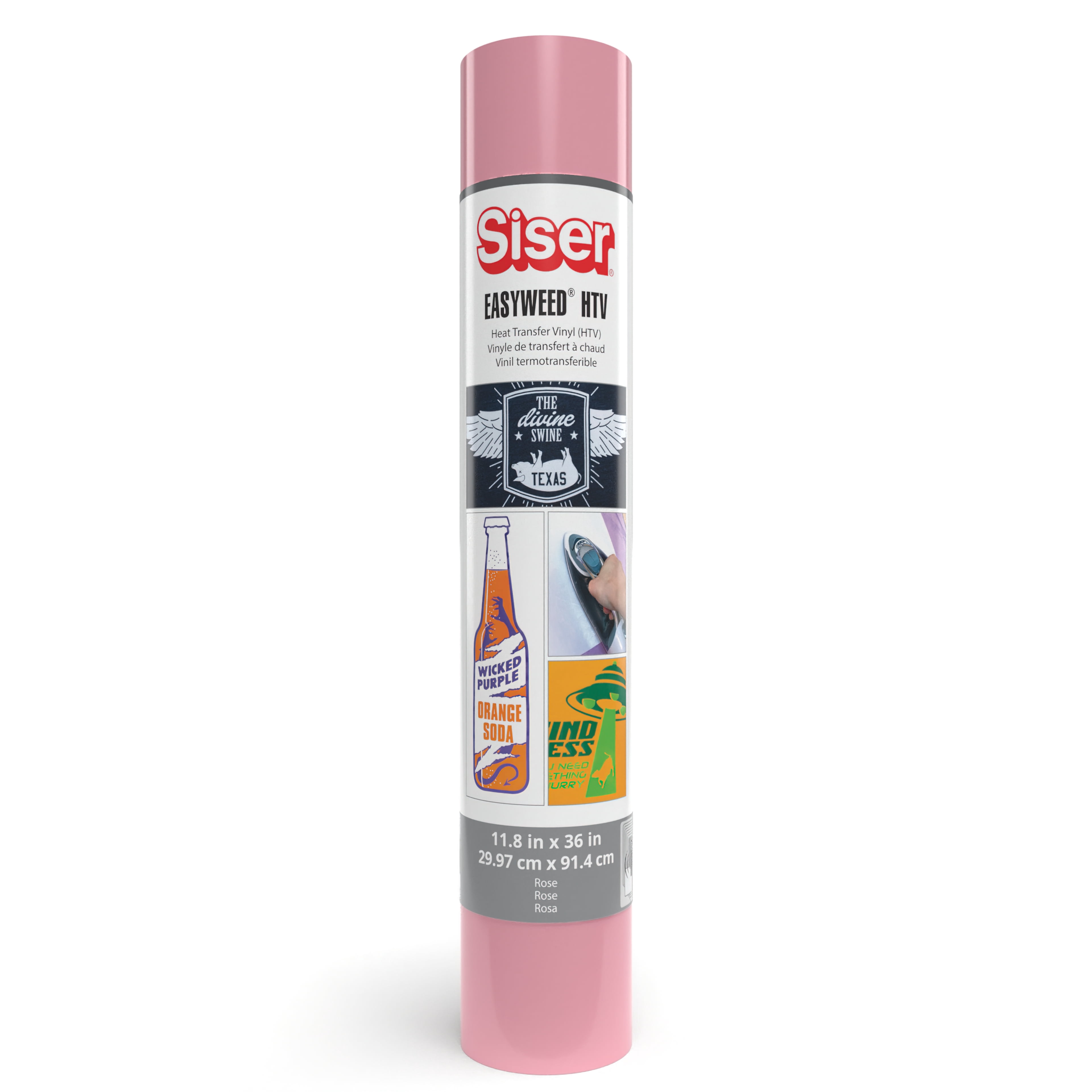 Siser EasyWeed Heat Transfer Vinyl Roll - 11.8x5ft, Gray, Compatible With Cricut & Silhouette