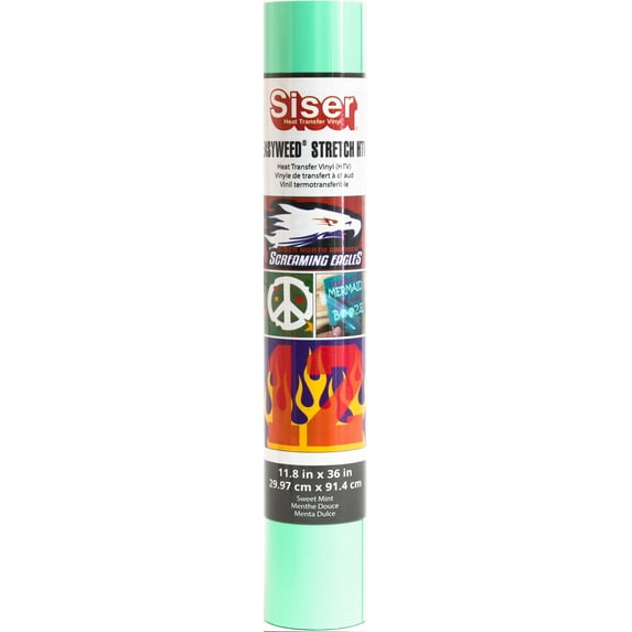 Siser EasyWeed Stretch HTV Vinyl 11.8"X36" Roll-Sweet Mint