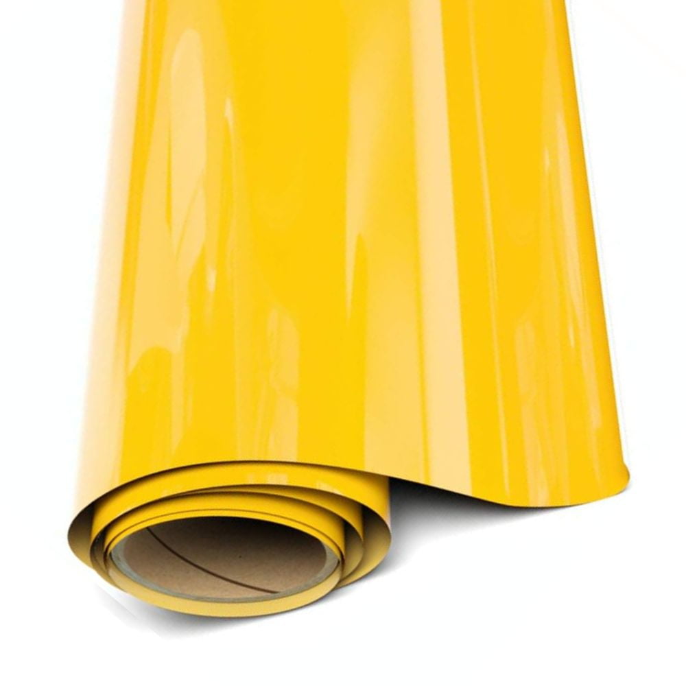 Siser EasyWeed Stretch Matte HTV Roll - 11.8" X 3FT, Iron-On Heat Transfer Vinyl For Activewear (Yellow - HEX #FFB81C)