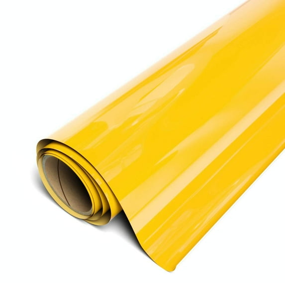 Siser EasyWeed Stretch Matte HTV 11.8" x 150FT Roll - Yellow - HEX #FFB81C