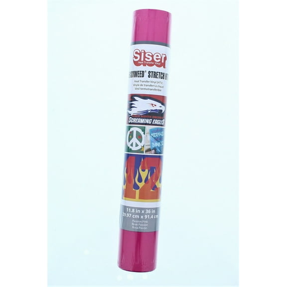 Siser Easyweed Stretch HTV Heat Transfer Vinyl Roll (Passion Pink)