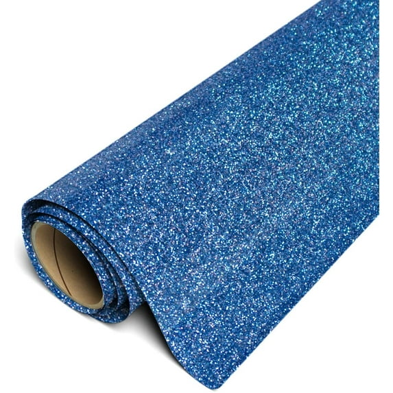 Siser Glitter HTV Iron On Heat Transfer Vinyl 12" x 10ft Roll - True Blue