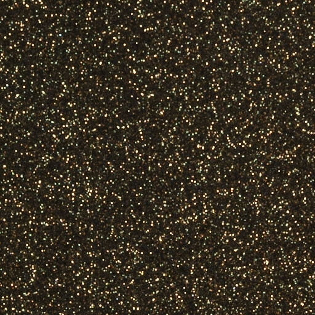 Siser Glitter HTV Iron On Heat Transfer Vinyl 12" x 12" 5 Precut Sheets - Black Gold