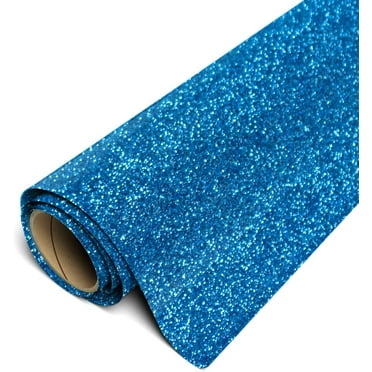 Siser Glitter HTV Iron On Heat Transfer Vinyl 12" x 15ft (5 Yards) Roll - Blue
