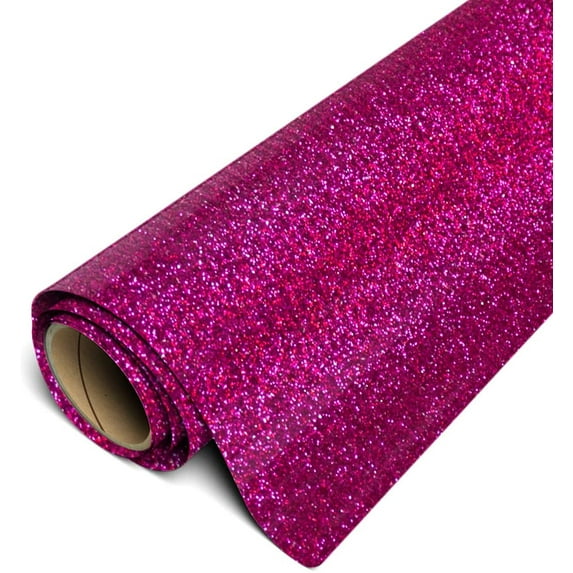 Siser Glitter HTV Iron On Heat Transfer Vinyl 12" x 20ft Roll - Cherry