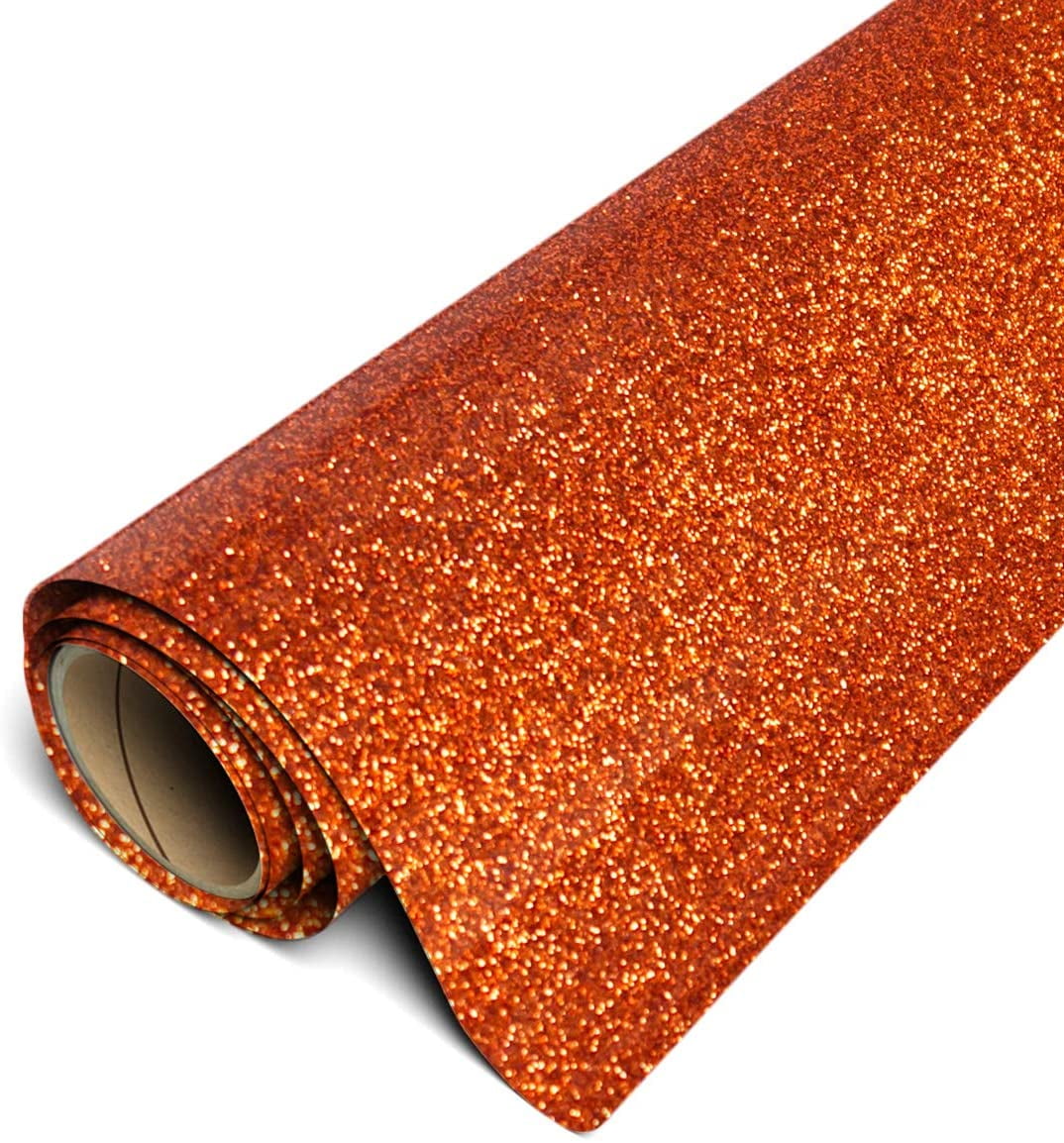 Siser Glitter HTV Iron On Heat Transfer Vinyl 12" x 20ft Roll - Copper