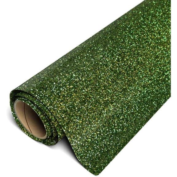 Siser Glitter HTV Iron On Heat Transfer Vinyl 12" x 2ft Roll - Dark Green