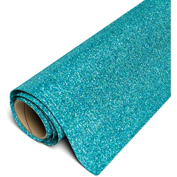 Siser Glitter HTV Iron On Heat Transfer Vinyl 12" x 2ft Roll - Mermaid Blue