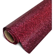Siser Glitter HTV Iron On Heat Transfer Vinyl 12" x 5ft Roll - Burgundy