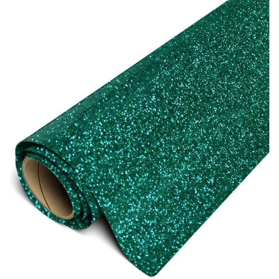 Siser Glitter HTV Iron On Heat Transfer Vinyl 12" x 5ft Roll - Emerald