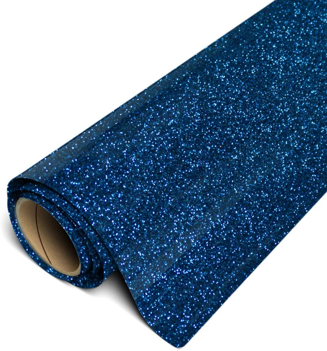 Siser Glitter HTV Iron On Heat Transfer Vinyl 12" x 6ft (2 Yards) Roll - Sapphire