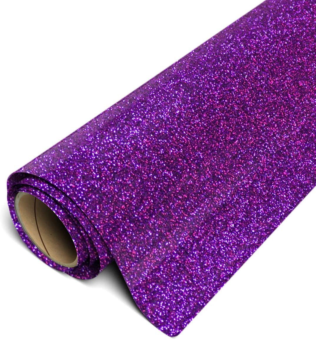Siser Glitter HTV Iron On Heat Transfer Vinyl 12" x 9ft (3 Yards) Roll - Purple