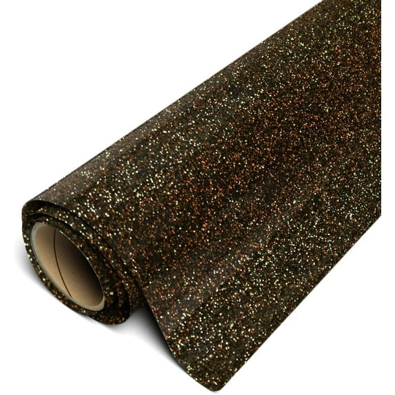 Siser Glitter HTV Iron On Heat Transfer Vinyl 20" x 10ft Roll - Black Gold