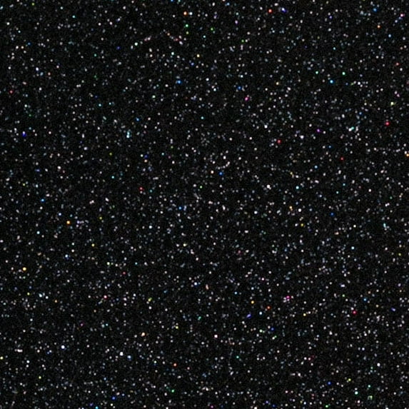 Siser Glitter HTV Iron On Heat Transfer Vinyl 20" x 12" 12 Precut Sheets - Galaxy Black