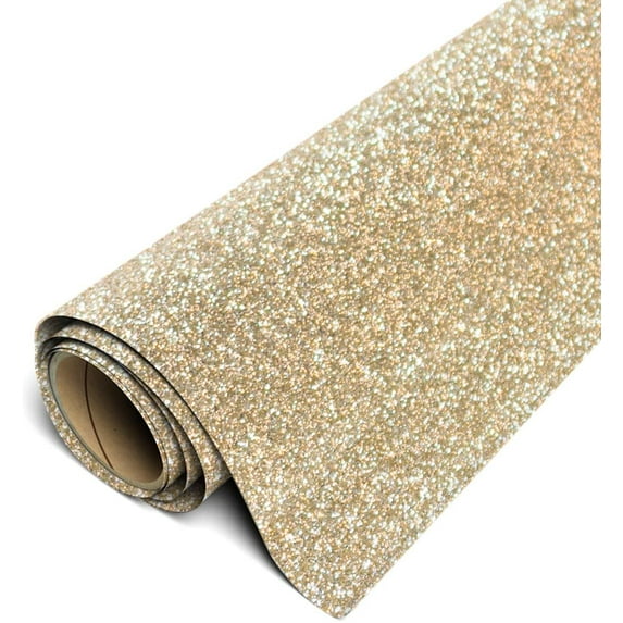 Siser Glitter HTV Iron On Heat Transfer Vinyl 20" x 150ft (50 Yards) Roll - Champagne