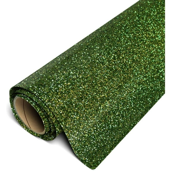 Siser Glitter HTV Iron On Heat Transfer Vinyl 20" x 20ft Roll - Dark Green