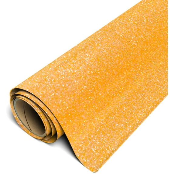 Siser Glitter HTV Iron On Heat Transfer Vinyl 20" x 20ft Roll - Neon Orange